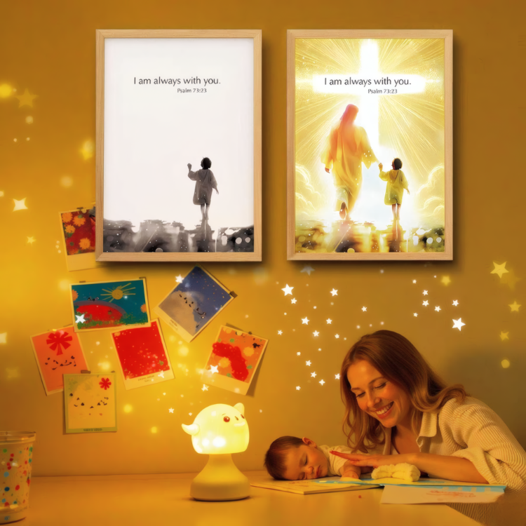 Picture of Luminwork Jesus Lamp, 4D Christ Frame Light, Painting Jesus Night Light, LED Jesus Light up Pictures, Illuminated Church Lamp for Living Room Bedroom Church Ready to Hang